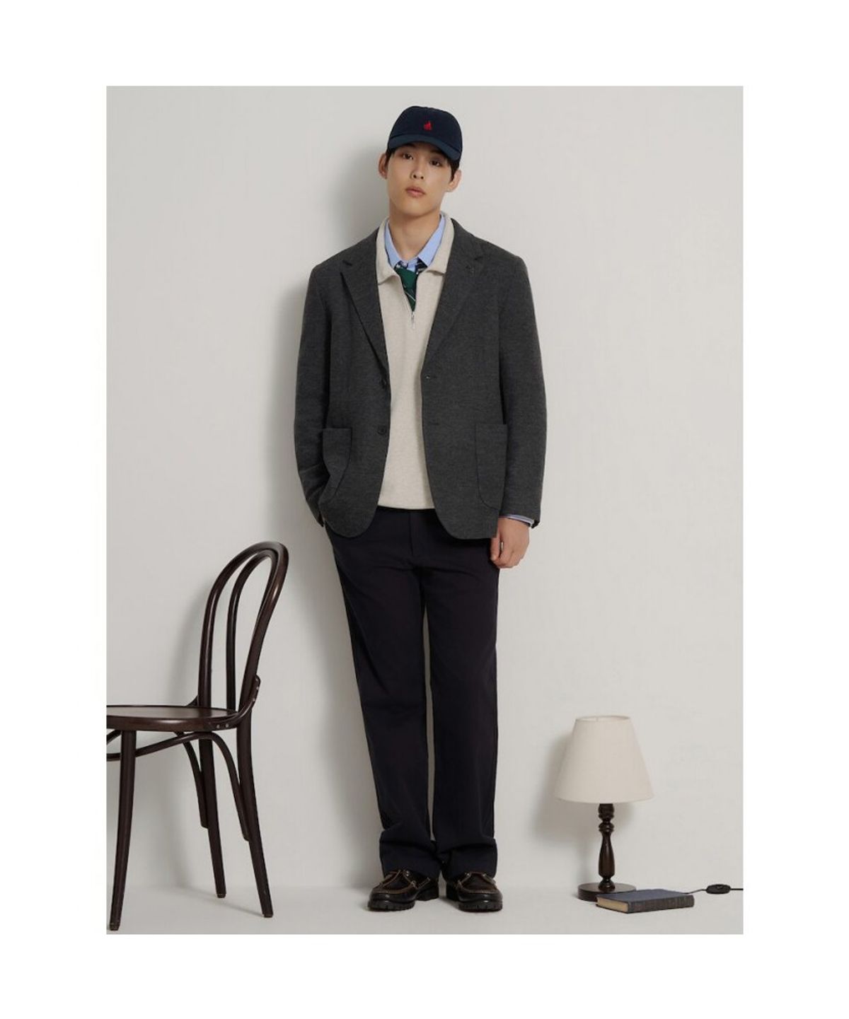 빈폴 멘(BEANPOLE MEN) 프리미엄 저지 솔리드라이크 재킷  애쉬