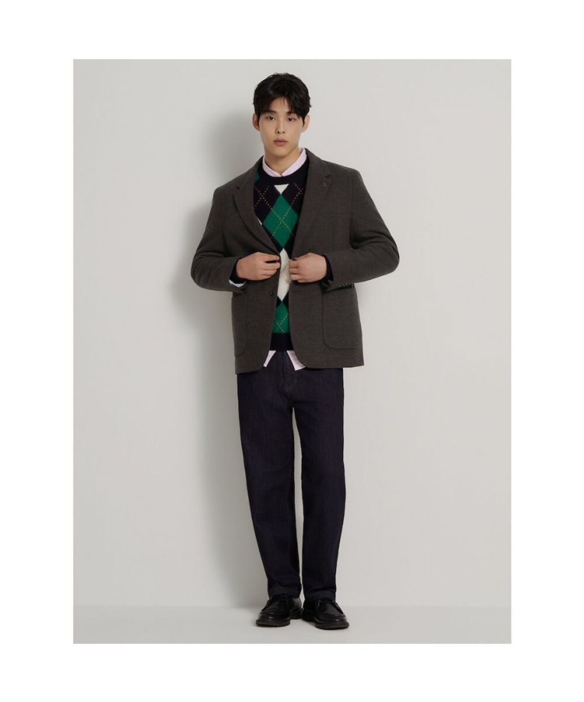 빈폴 멘(BEANPOLE MEN) 프리미엄 저지 솔리드라이크 재킷  브라운