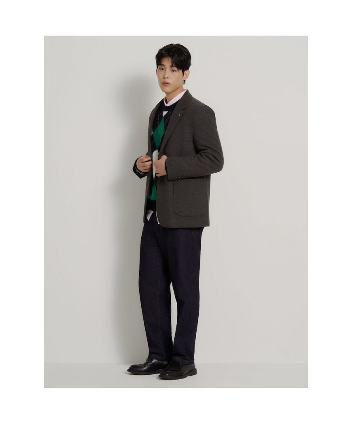 빈폴 멘(BEANPOLE MEN) 프리미엄 저지 솔리드라이크 재킷  브라운