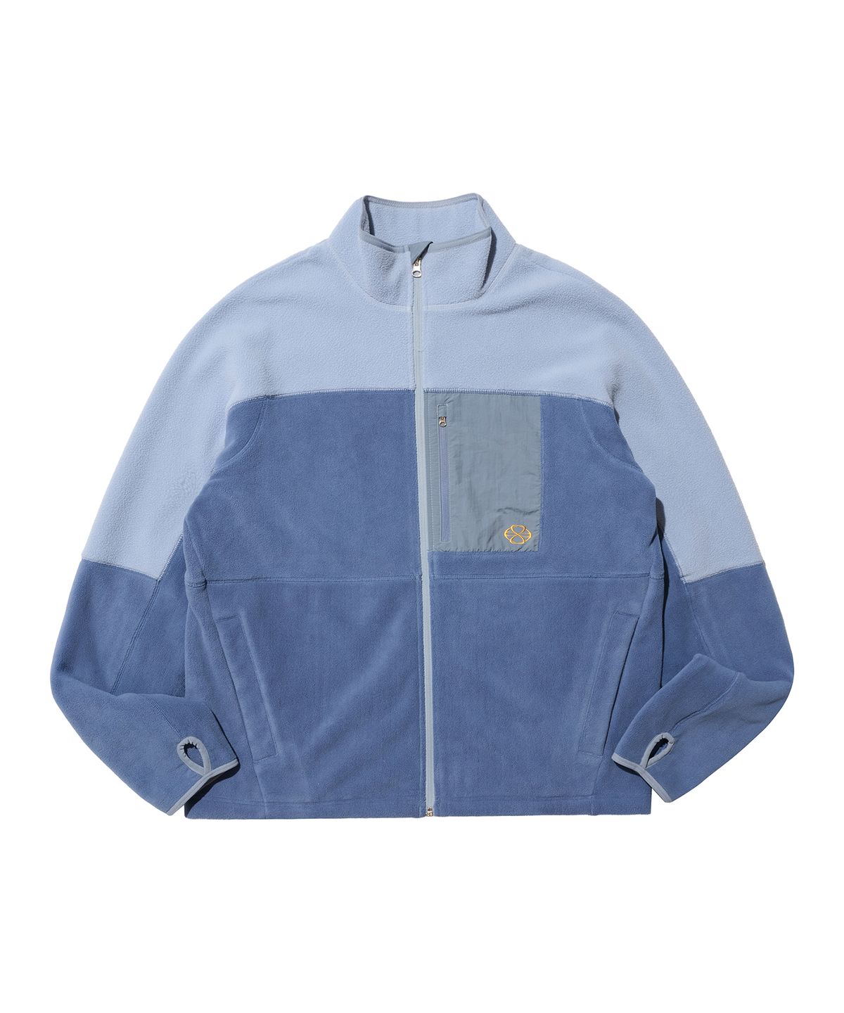 논타입(NONTYPE) RETRO TRAIL FLEECE ZIP-UP JACKET (BLUE)