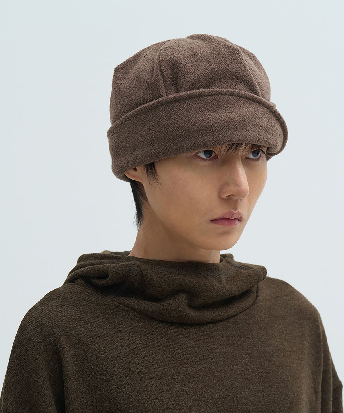 카사카사(KASAKASA) Asymmetric 2-Way Beanie Brown
