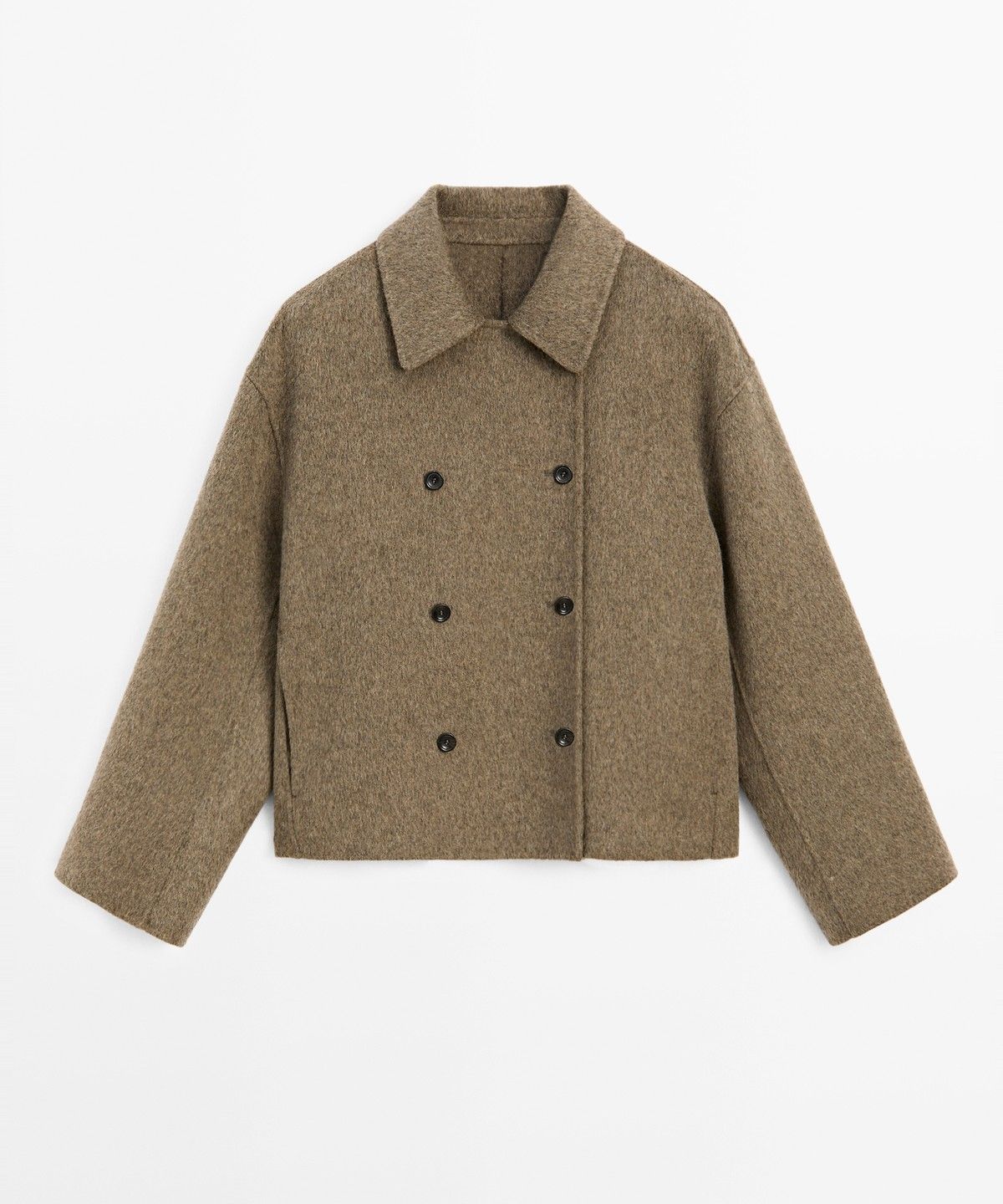 마시모두띠(MASSIMO DUTTI) 울 블렌드 쇼트 트렌치 코트