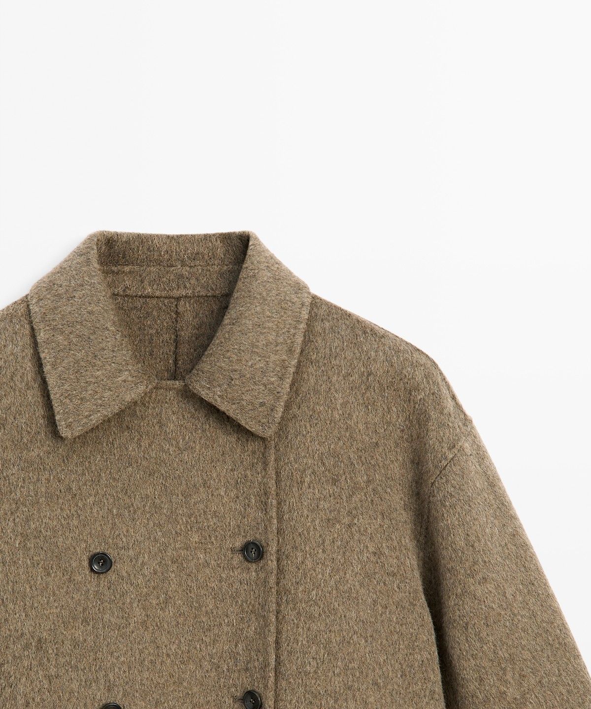 마시모두띠(MASSIMO DUTTI) 울 블렌드 쇼트 트렌치 코트