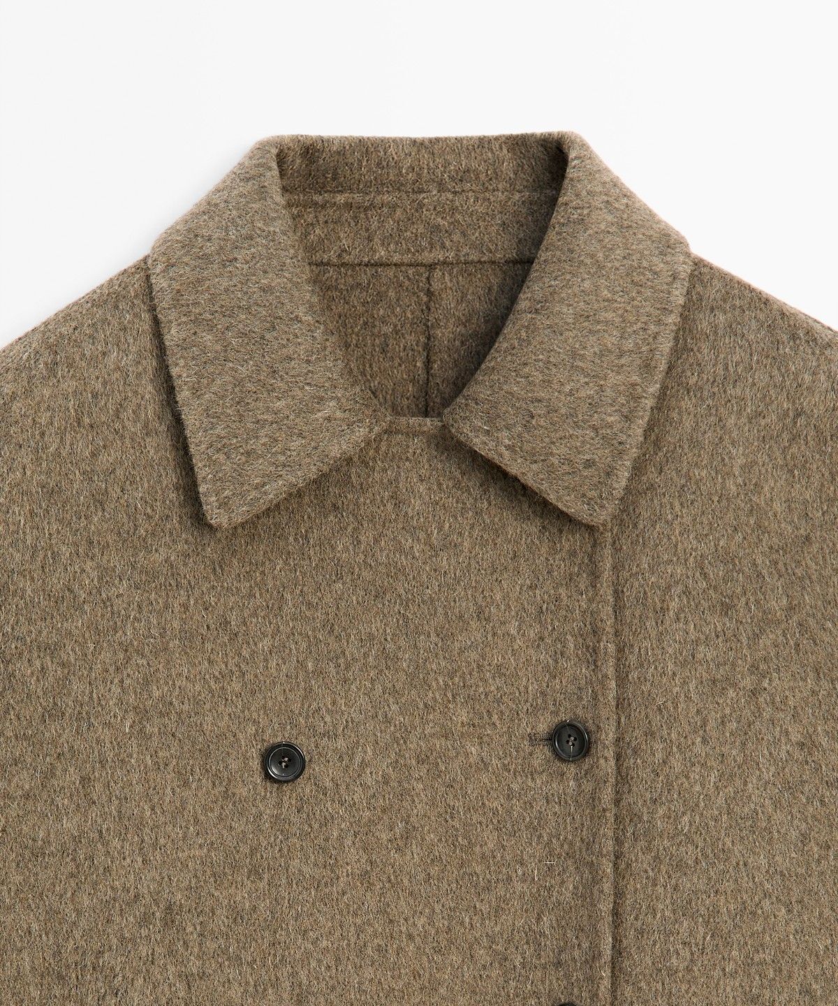 마시모두띠(MASSIMO DUTTI) 울 블렌드 쇼트 트렌치 코트