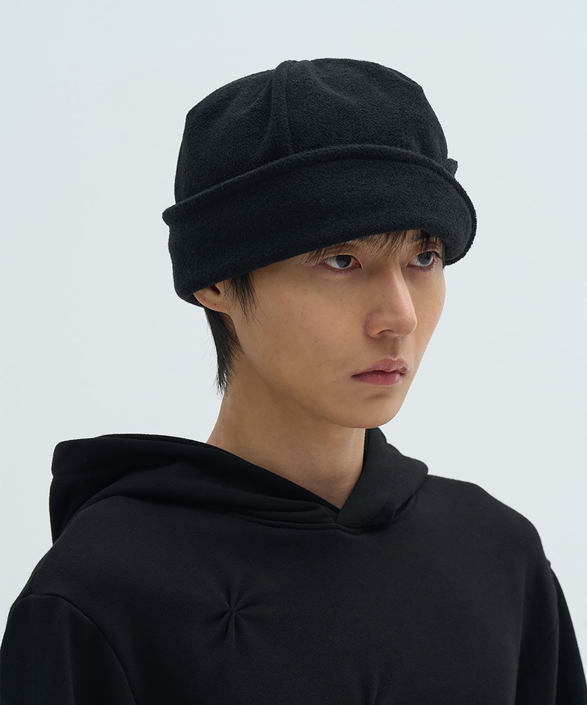 카사카사(KASAKASA) Asymmetric 2-Way Beanie Black