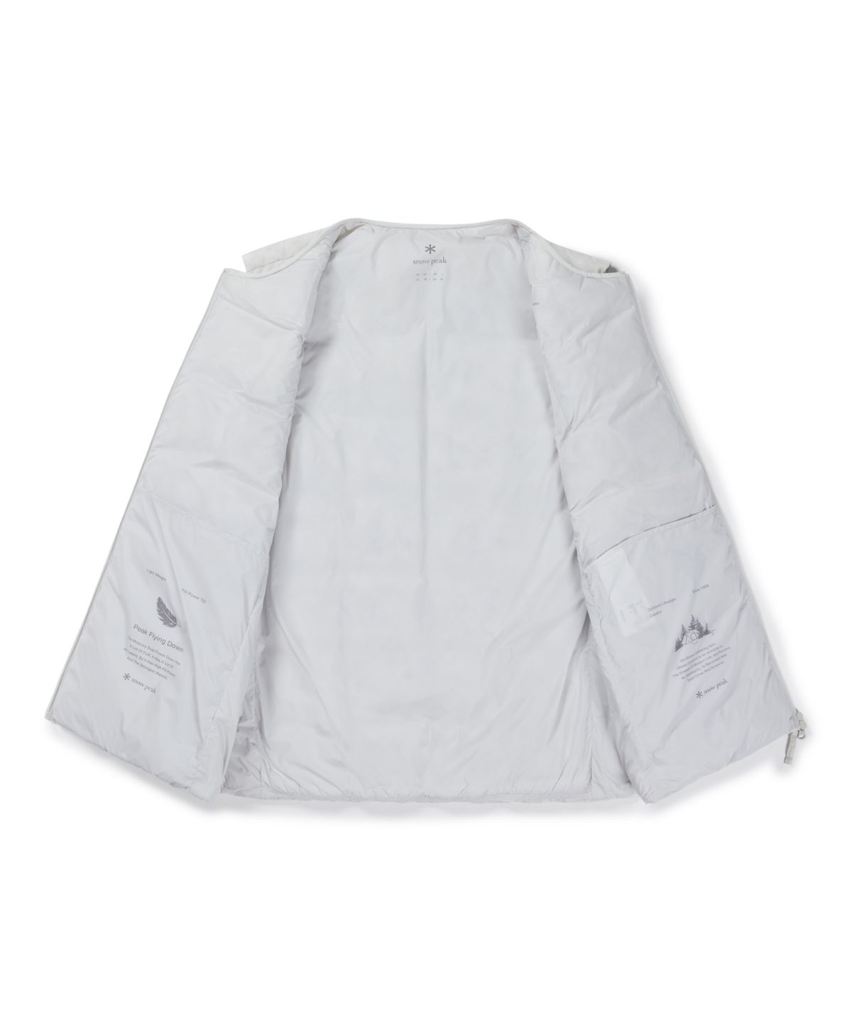 스노우피크 어패럴(SNOWPEAK APPAREL) 캠프블록 경량 다운 베스트 (S26WUFDV46) Ice Gray