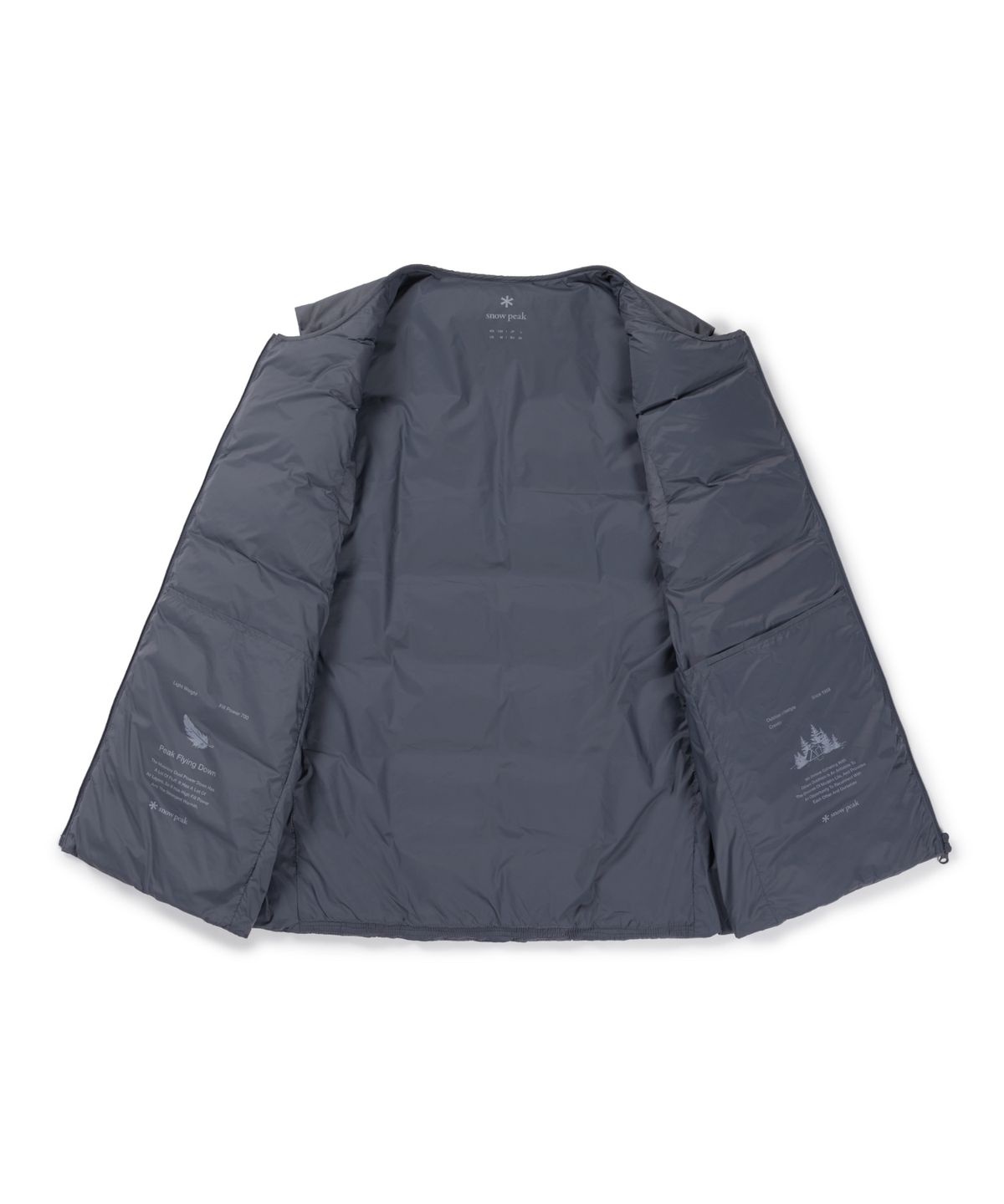 스노우피크 어패럴(SNOWPEAK APPAREL) 캠프블록 경량 다운 베스트 (S26WUFDV46) Gray Blue
