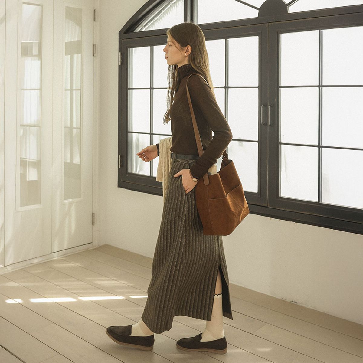 프라우드 마리(PROUD MARY) PM_Slim turtleneck knit top