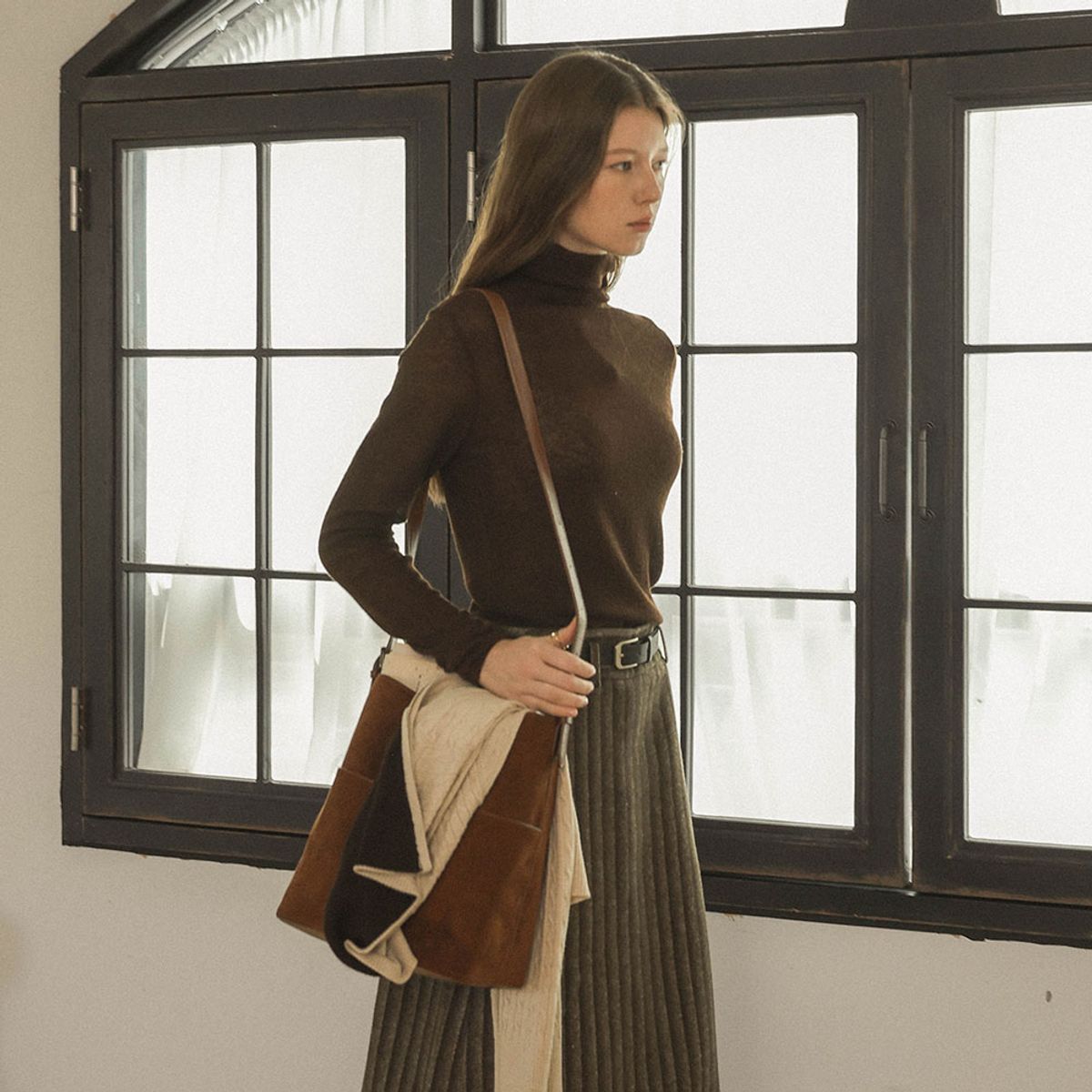 프라우드 마리(PROUD MARY) PM_Slim turtleneck knit top