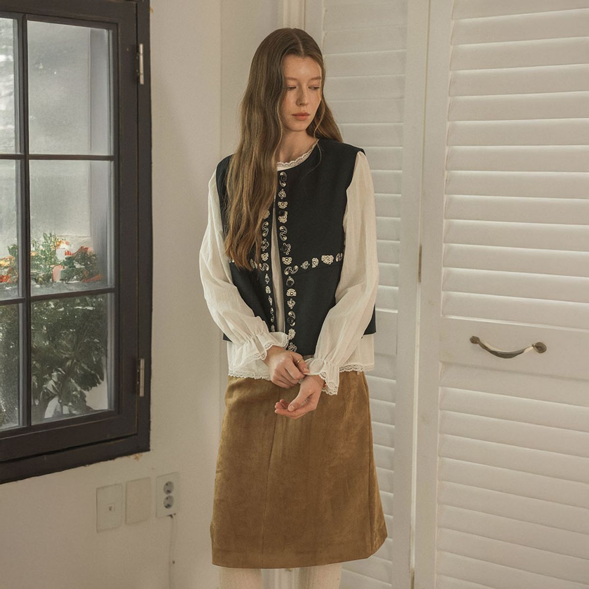 프라우드 마리(PROUD MARY) PM_Floral embroidery vest