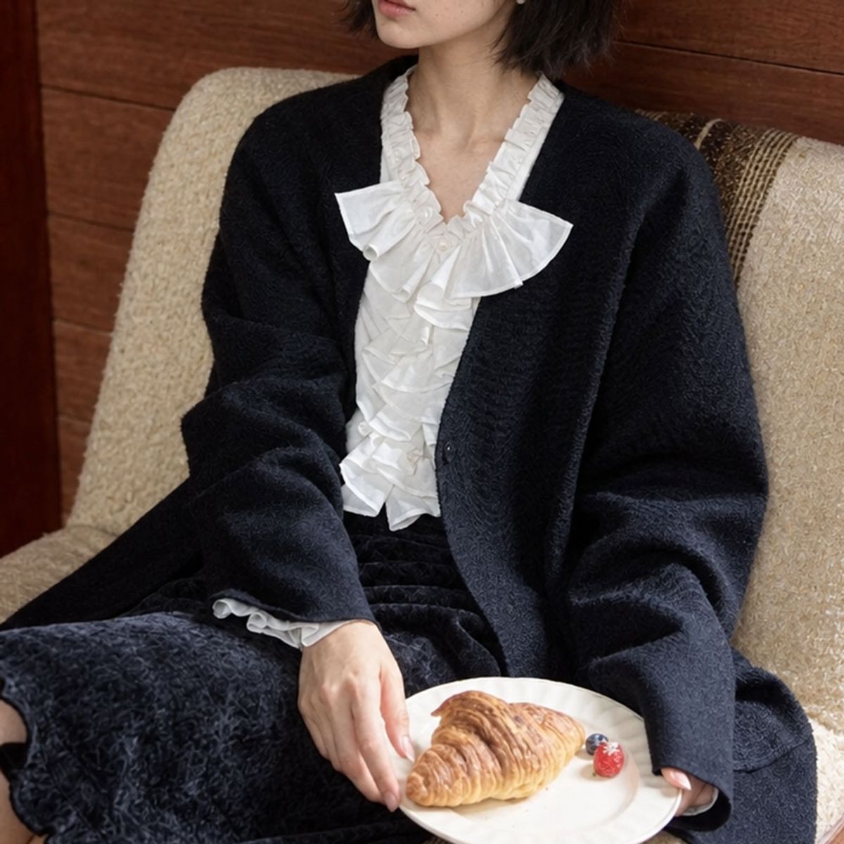 랭썬(LANGSON) LS_Lazy loose black jacket