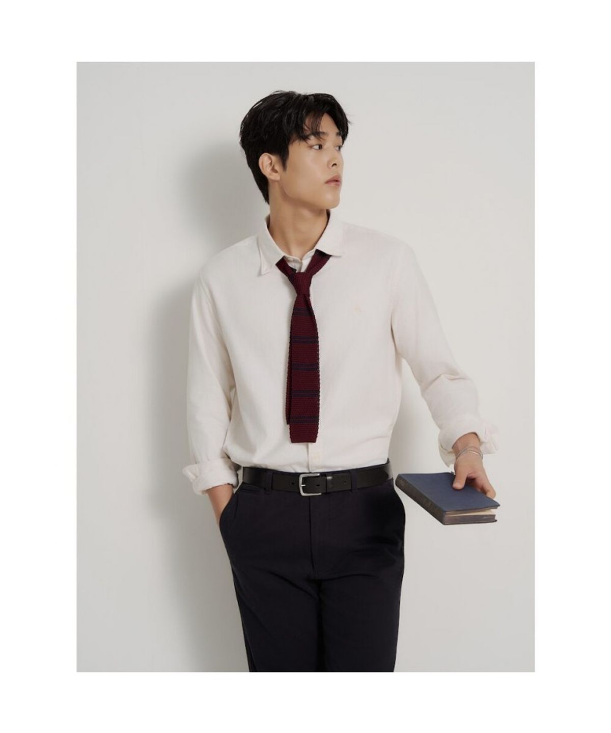 빈폴 멘(BEANPOLE MEN) 브러쉬드 헤링본 셔츠  아이보리