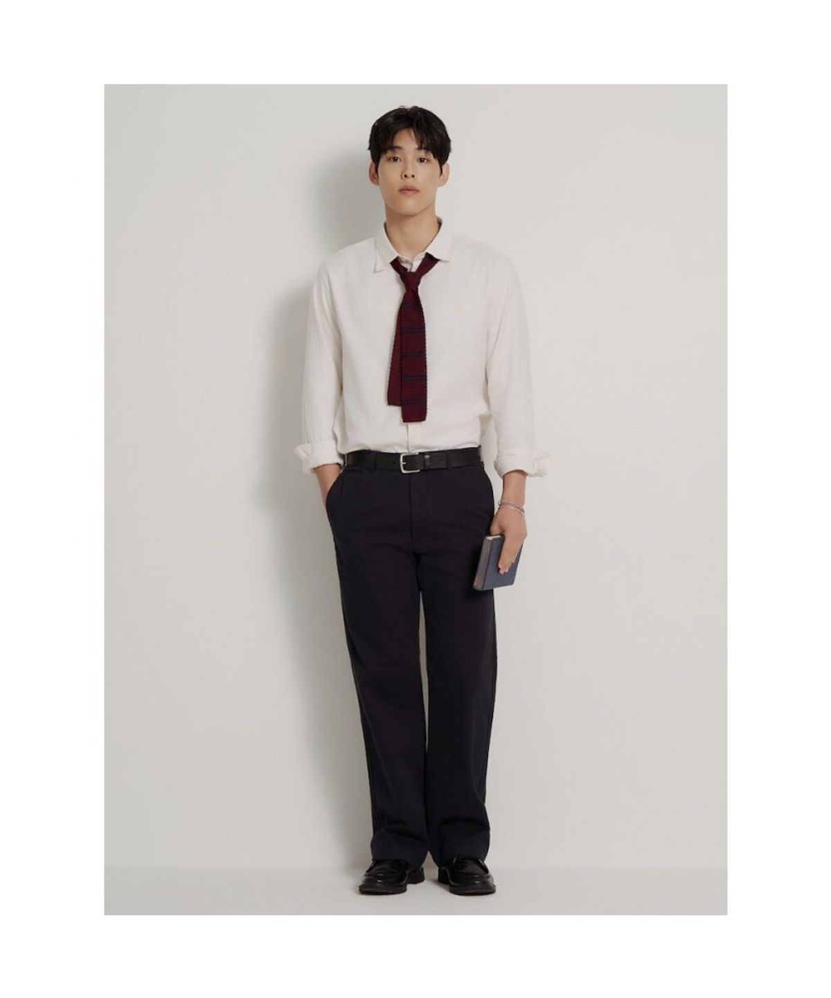 빈폴 멘(BEANPOLE MEN) 브러쉬드 헤링본 셔츠  아이보리