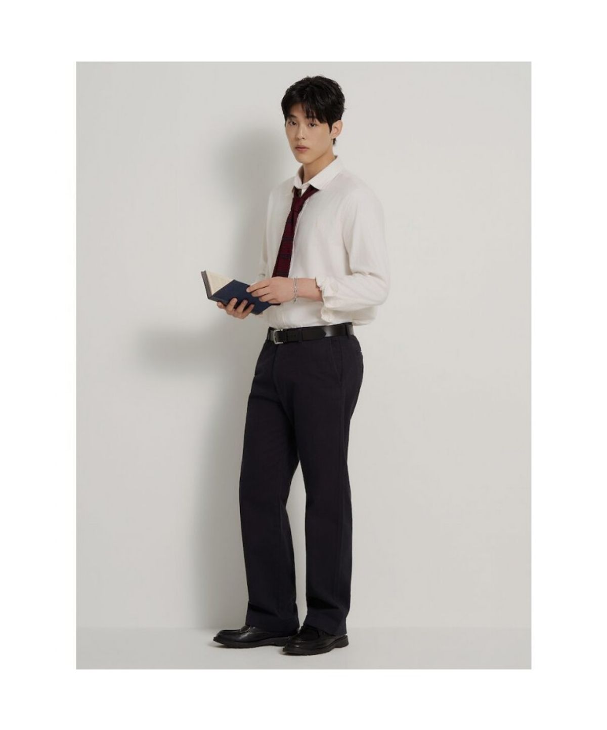 빈폴 멘(BEANPOLE MEN) 브러쉬드 헤링본 셔츠  아이보리