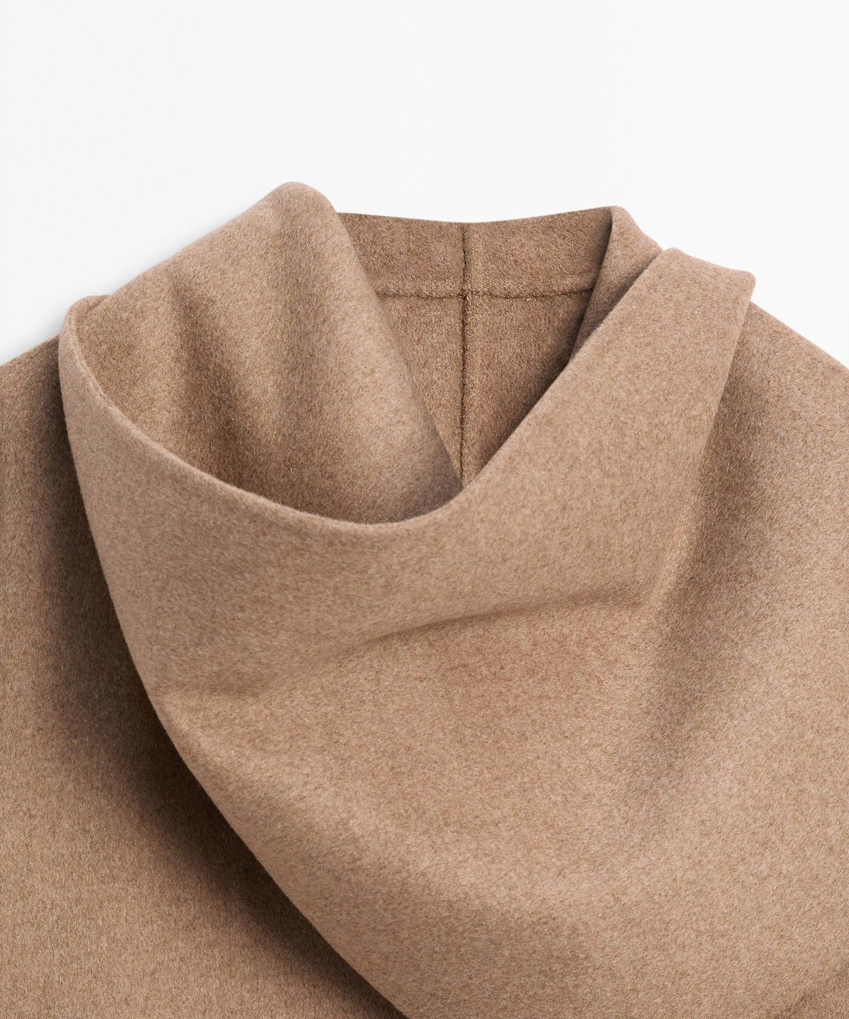 마시모두띠(MASSIMO DUTTI) 스웨이드 스카프 디테일 쇼트 코트