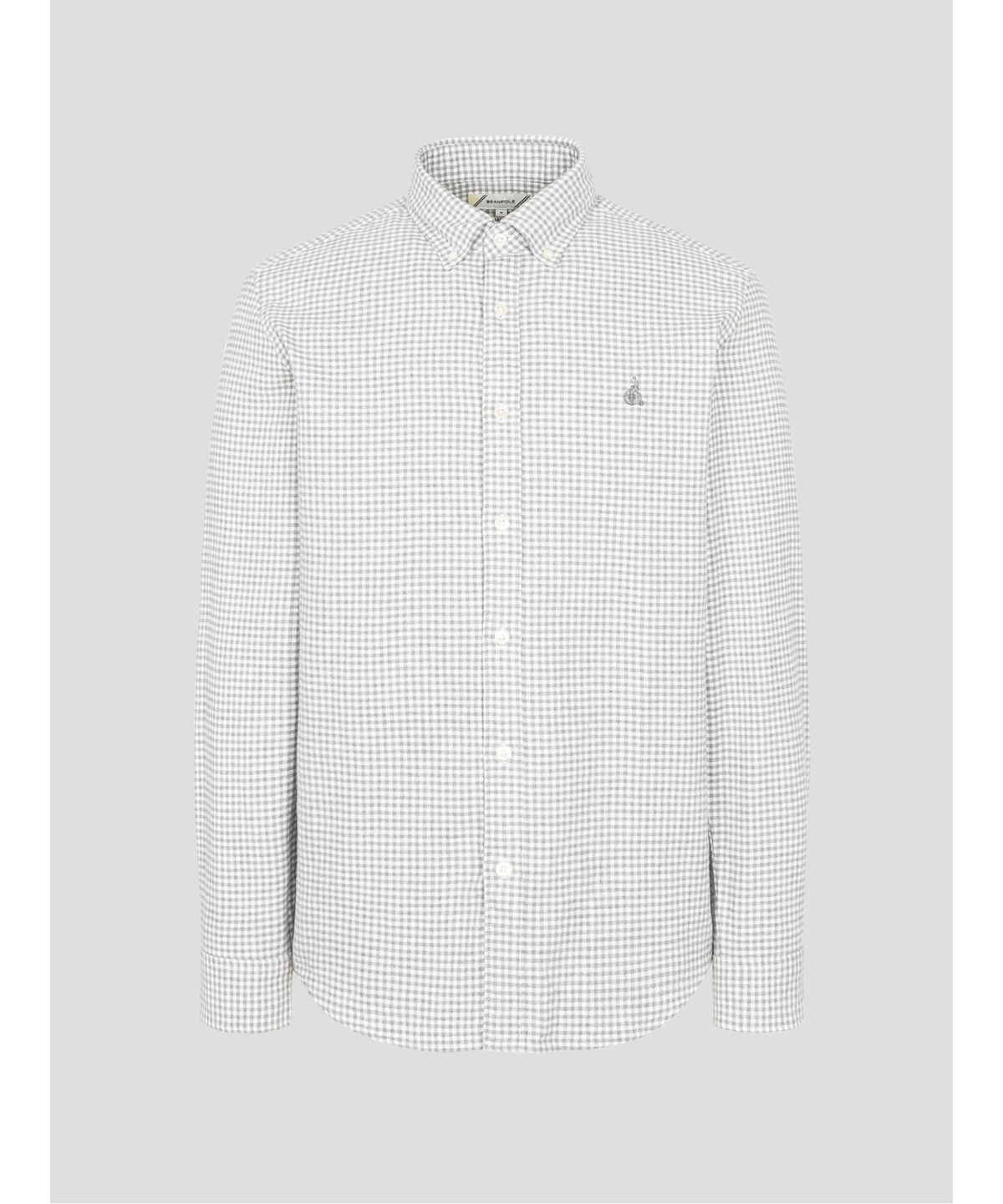 빈폴 멘(BEANPOLE MEN) 브러쉬드 깅엄 체크 셔츠  그레이