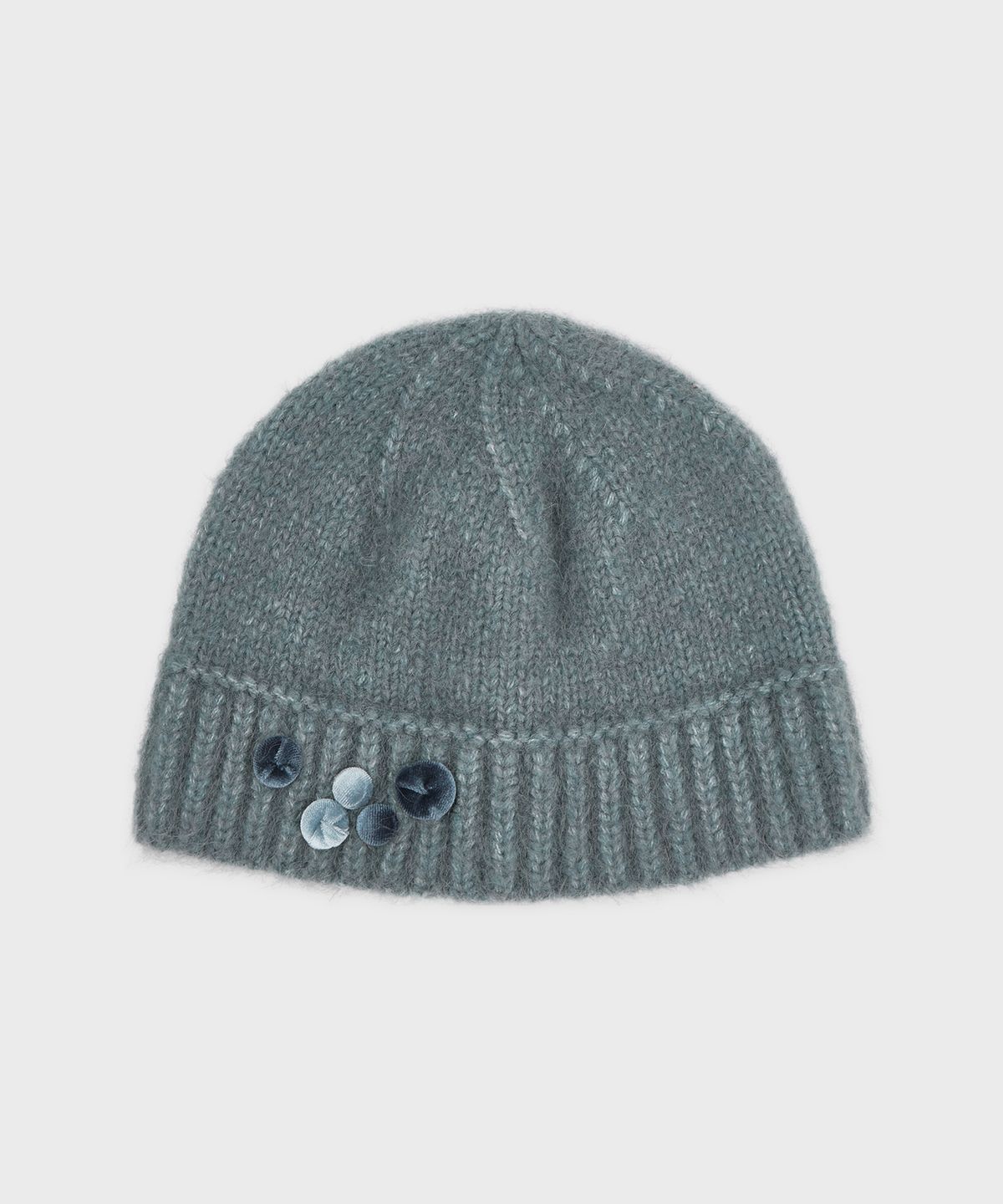 시눈(SINOON) Velvet Button Beanie (Blue)