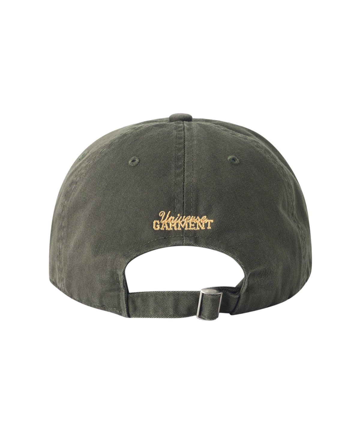 유니버스 가먼트(UNIVERSE GARMENT) 싸인 로고 워싱 캡_OLIVE
