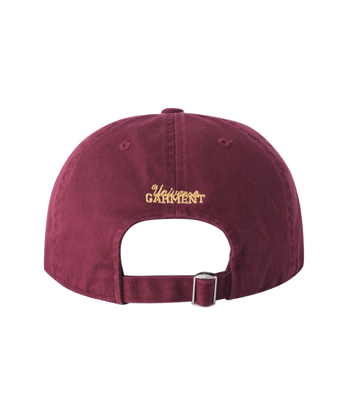 유니버스 가먼트(UNIVERSE GARMENT) 싸인 로고 워싱 캡_BURGUNDY