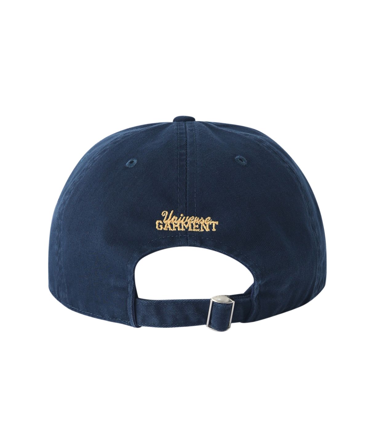 유니버스 가먼트(UNIVERSE GARMENT) 싸인 로고 워싱 캡_NAVY