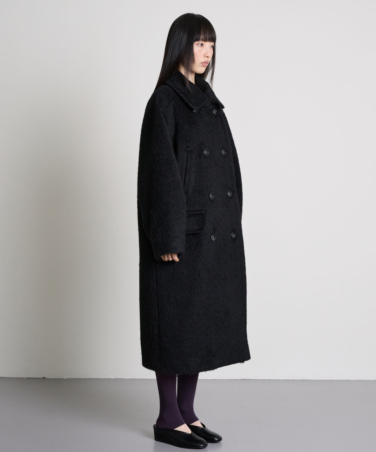 더애틋(THE AÉTUT) Brushed Alpaca Wool Double Coat_Black