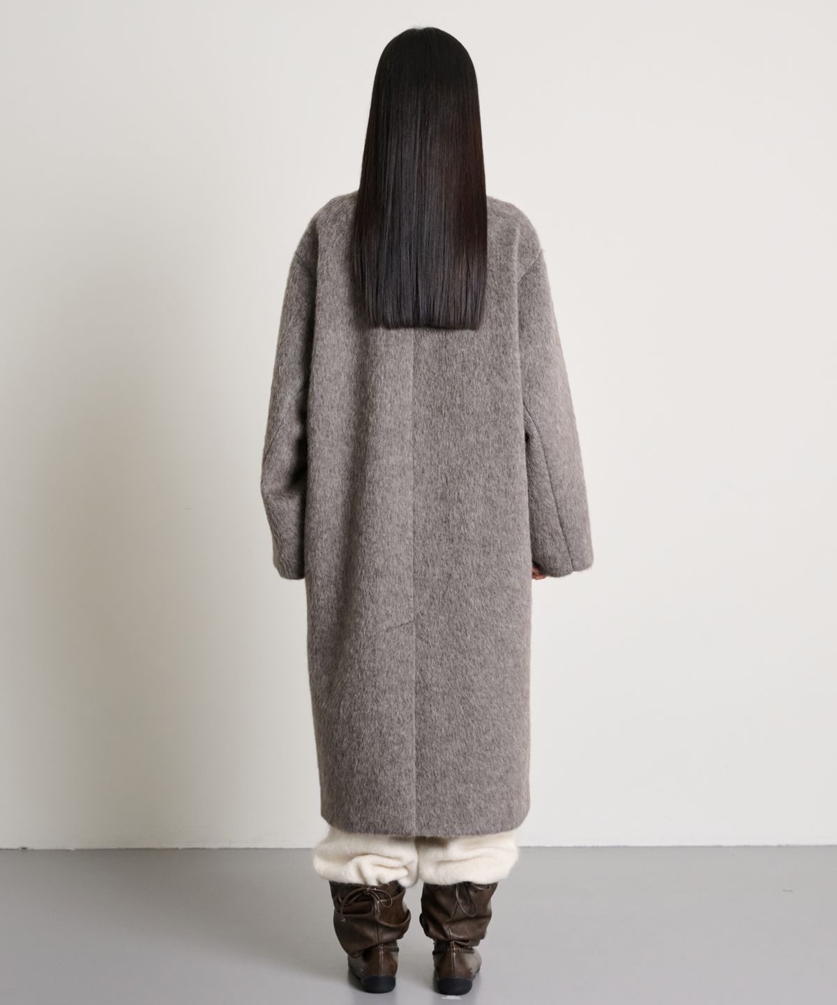 더애틋(THE AÉTUT) Brushed Alpaca Wool Double Coat_Mocha Grey