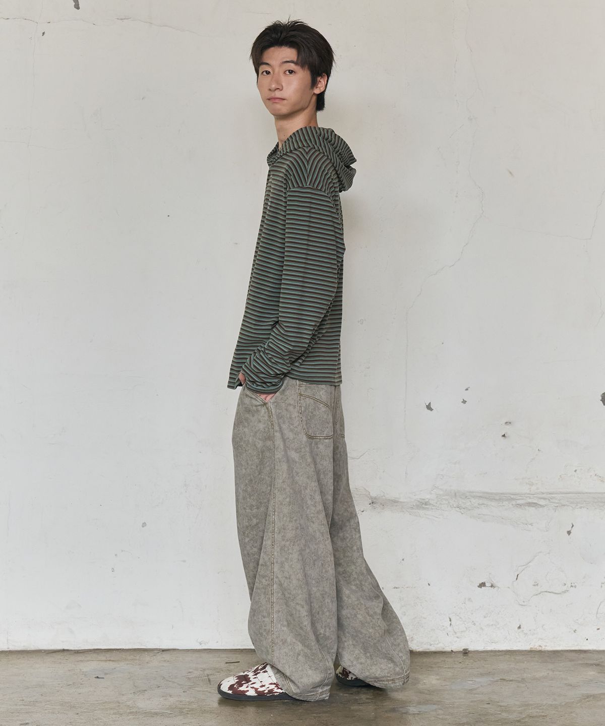 논타입(NONTYPE) PIGMENT BALLOON PANTS (KHAKI)