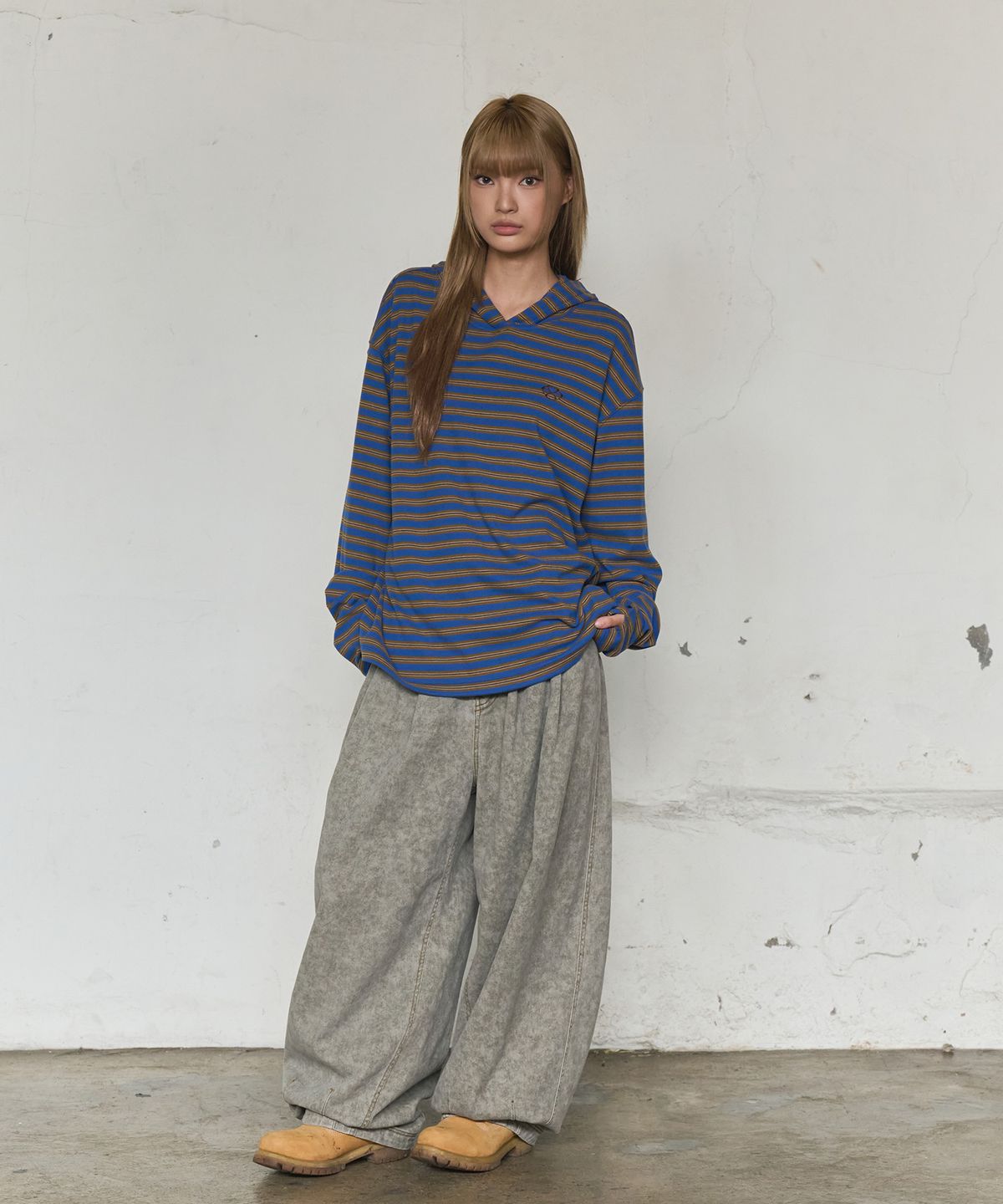 논타입(NONTYPE) PIGMENT BALLOON PANTS (KHAKI)