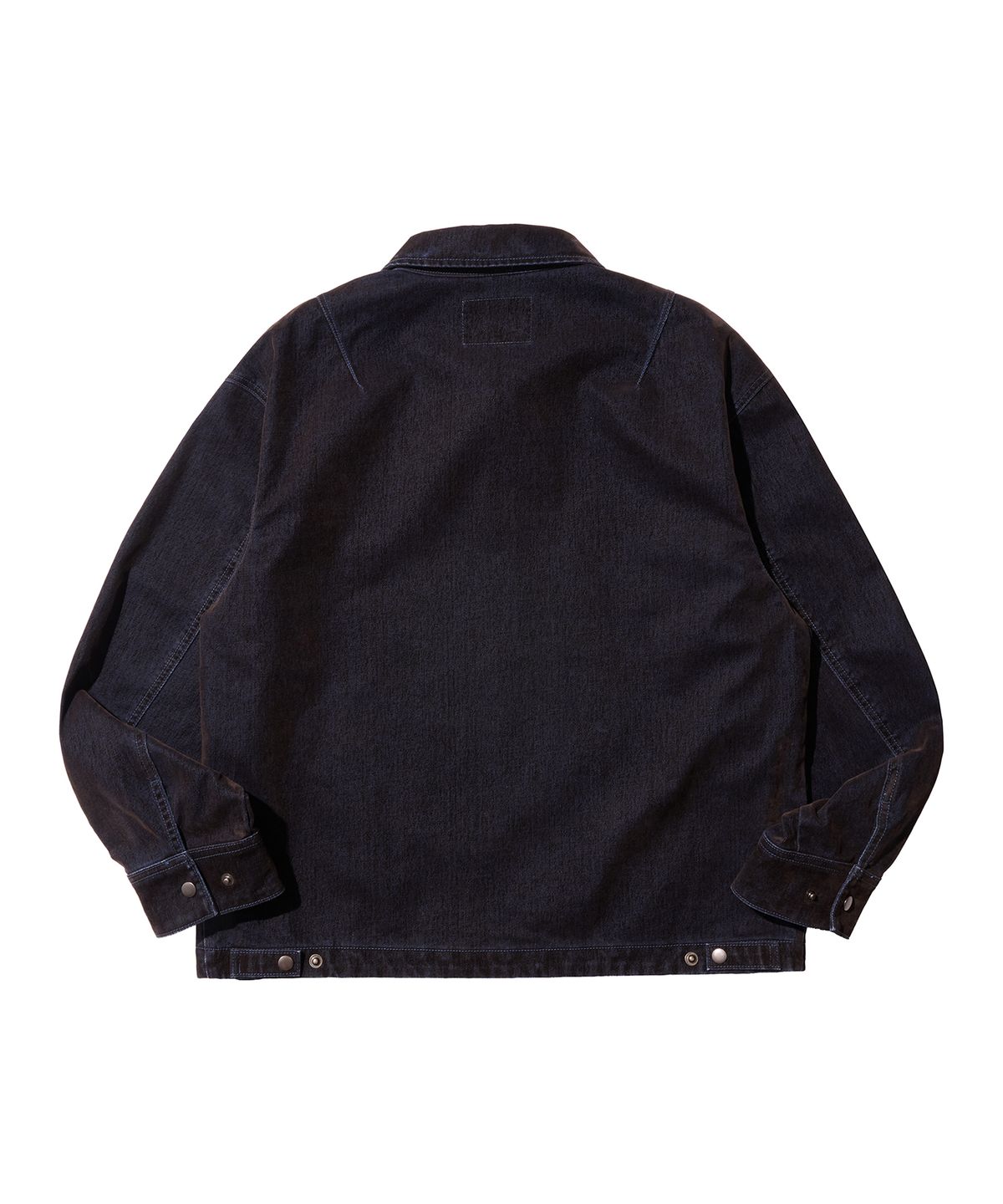 논타입(NONTYPE) VELVET CURVED POCKET WORK JACKET (BLUE)
