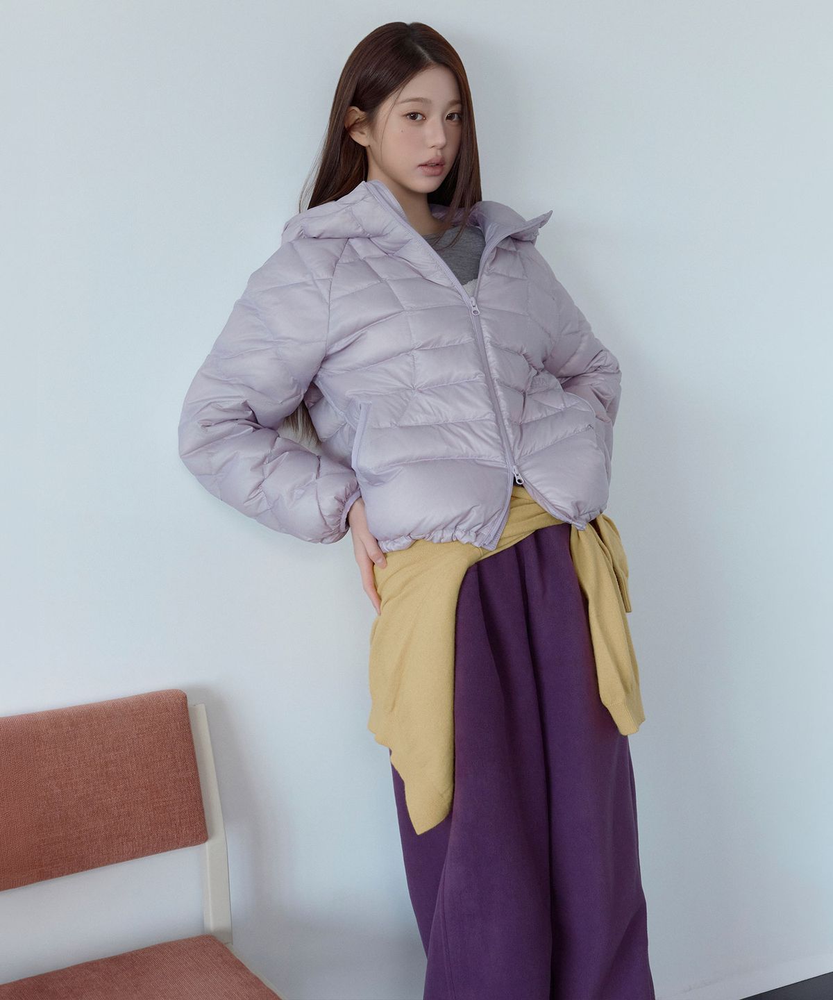 로라로라(ROLAROLA) FLEECE CURVED JOGGER PANTS DEEP PURPLE