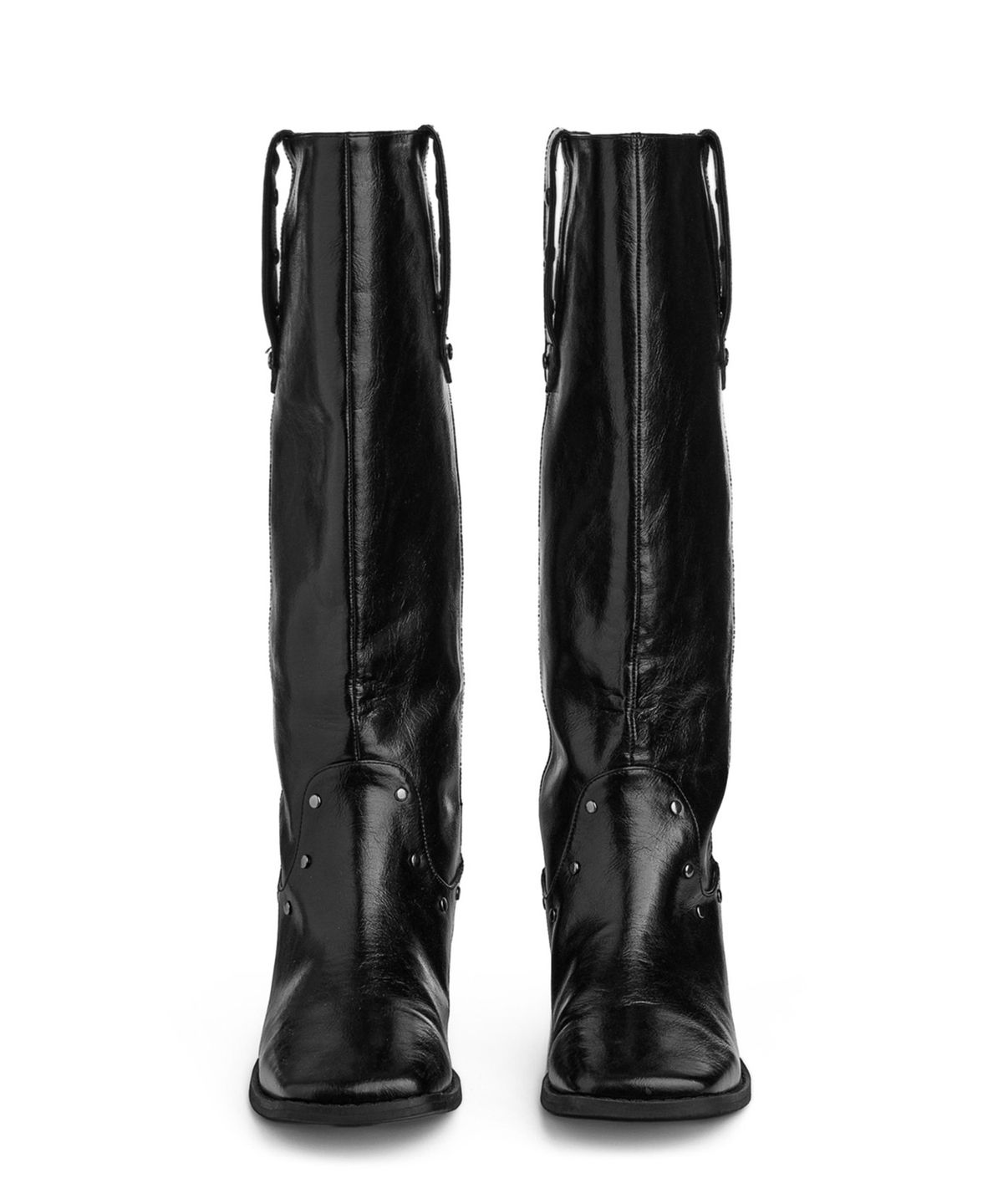 다이닛(DEINET) CRACK STUD BOOTS IN BLACK