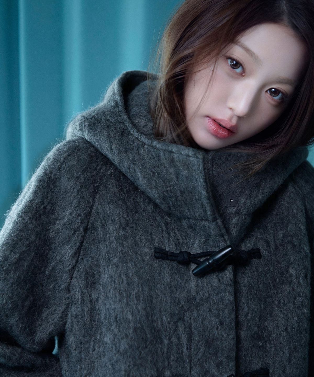 로라로라(ROLAROLA) HOODED DUFFLE COAT M/CHARCOAL