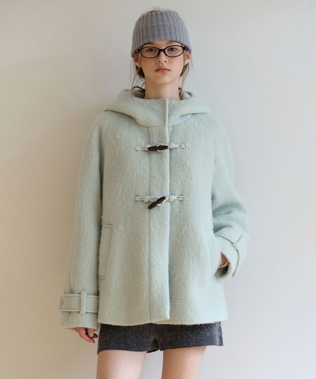 로라로라(ROLAROLA) HOODED DUFFLE COAT L/MINT