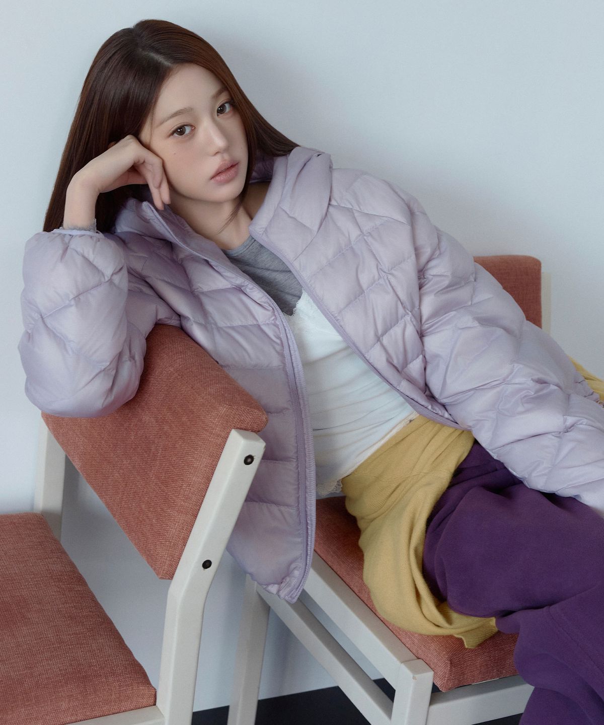 로라로라(ROLAROLA) LIGHT HOODED DOWN JACKET PURPLE