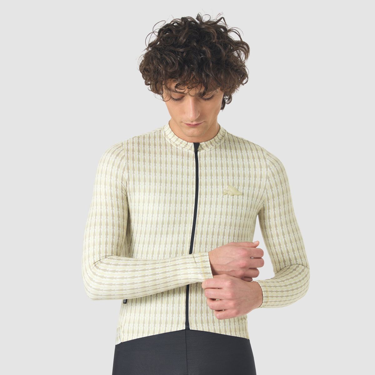 카페 드 사이클리스트(CAFE DU CYCLISTE) 콘스탄스 레이스 긴팔 져지 헤이 그린 퍼들 남성