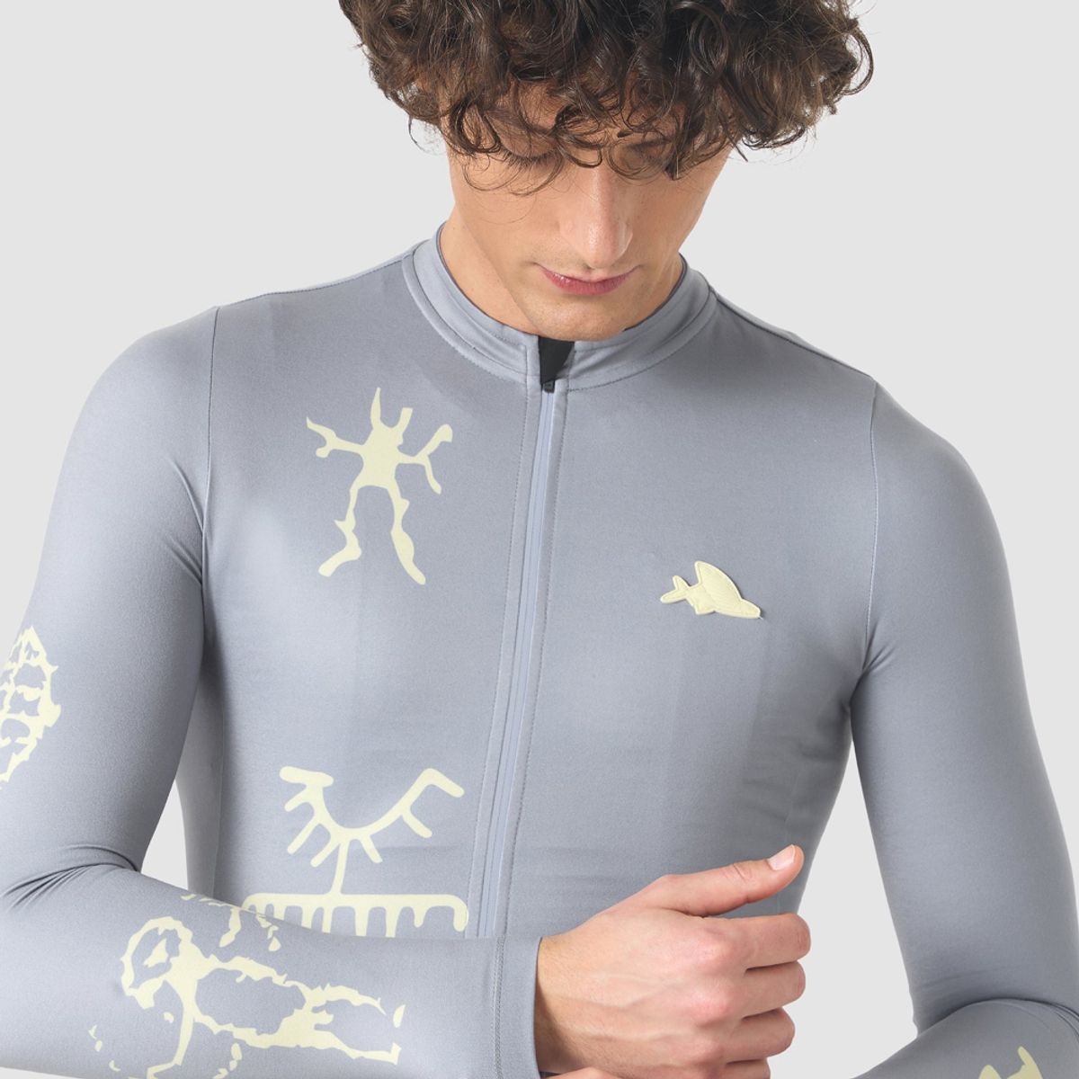 카페 드 사이클리스트(CAFE DU CYCLISTE) 콘스탄스 레이스 긴팔 져지 클리프사이드 그레이 남성