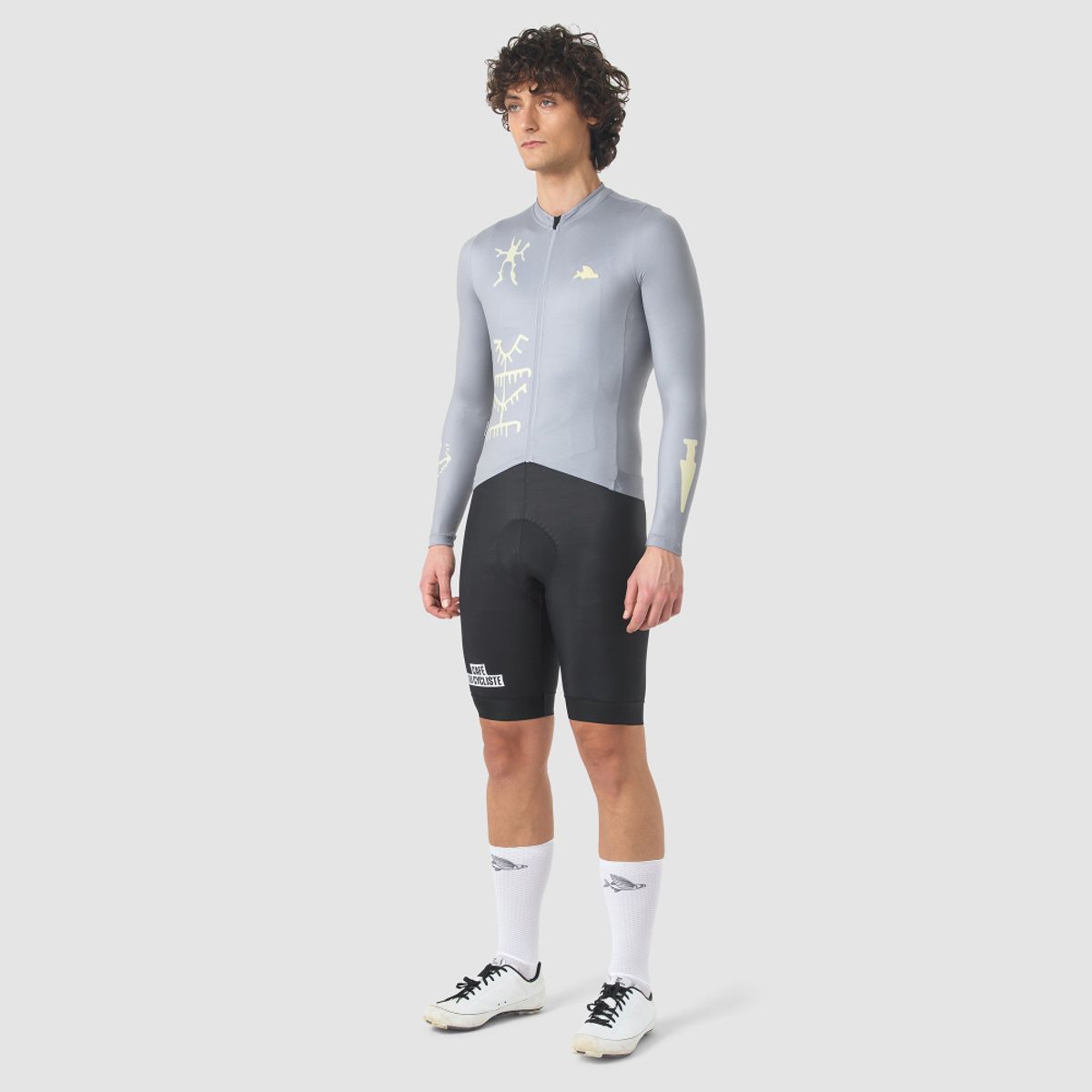 카페 드 사이클리스트(CAFE DU CYCLISTE) 콘스탄스 레이스 긴팔 져지 클리프사이드 그레이 남성