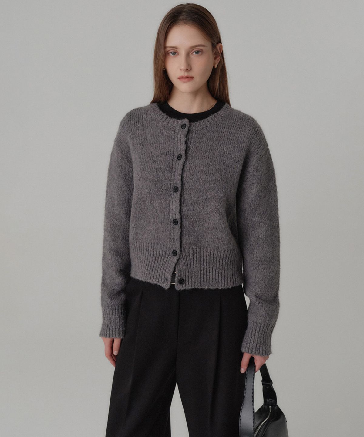 룩캐스트(LOOKAST) 올리비아 알파카 니트 가디건 / OLIVIA ALPACA KNIT CARDIGAN_3colors