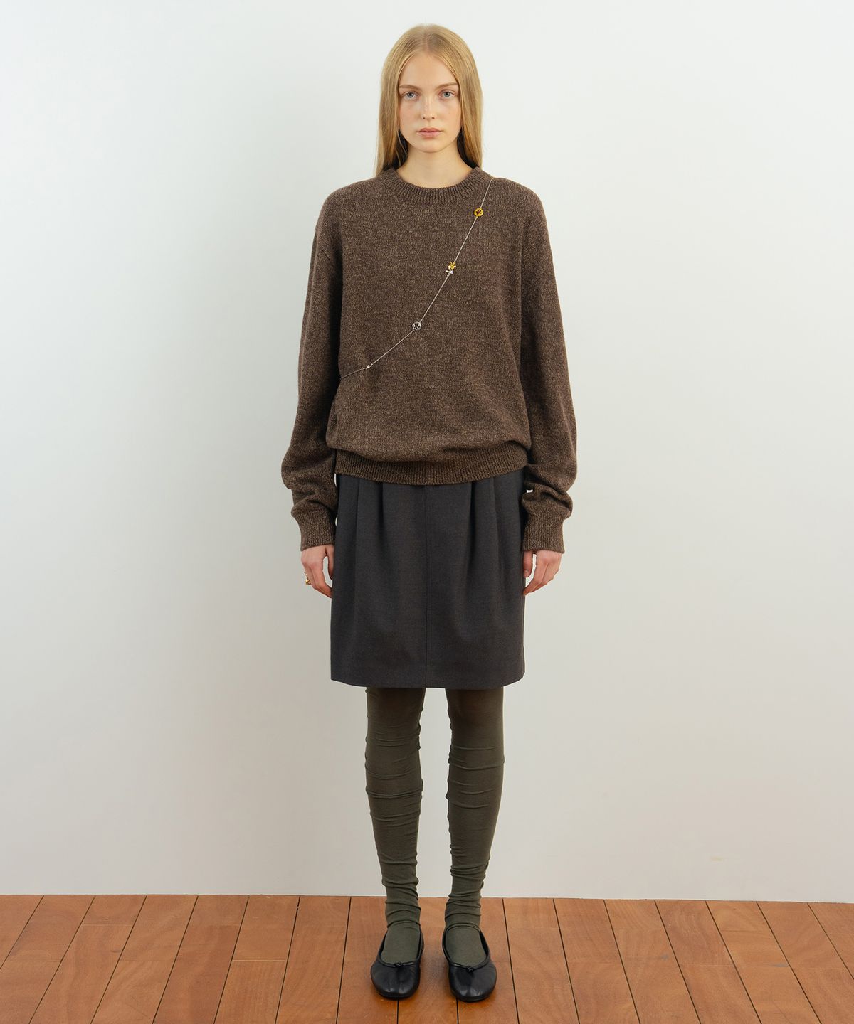 시눈(SINOON) Long Warm Daily Tights (Khaki)
