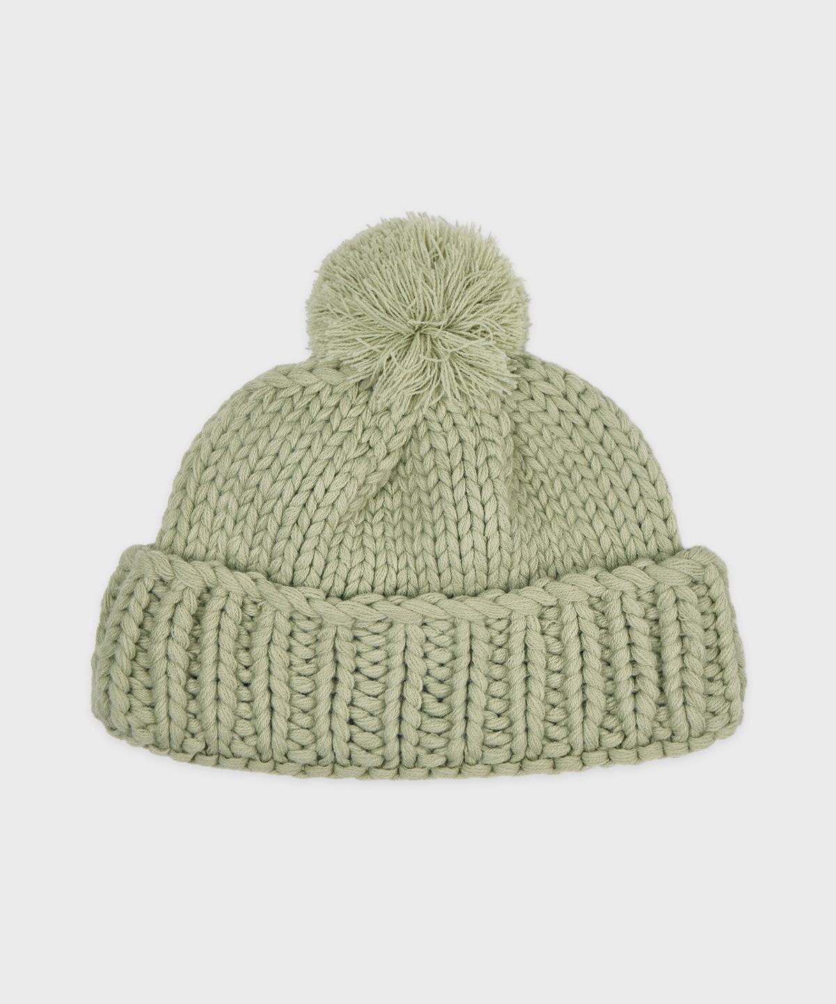시눈(SINOON) Pom Pom Beanie (Greyish Green)