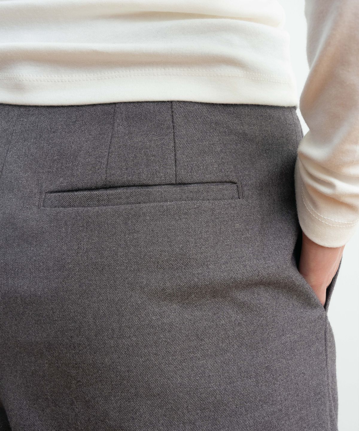 시눈(SINOON) Relax Wide Slacks (Grey)