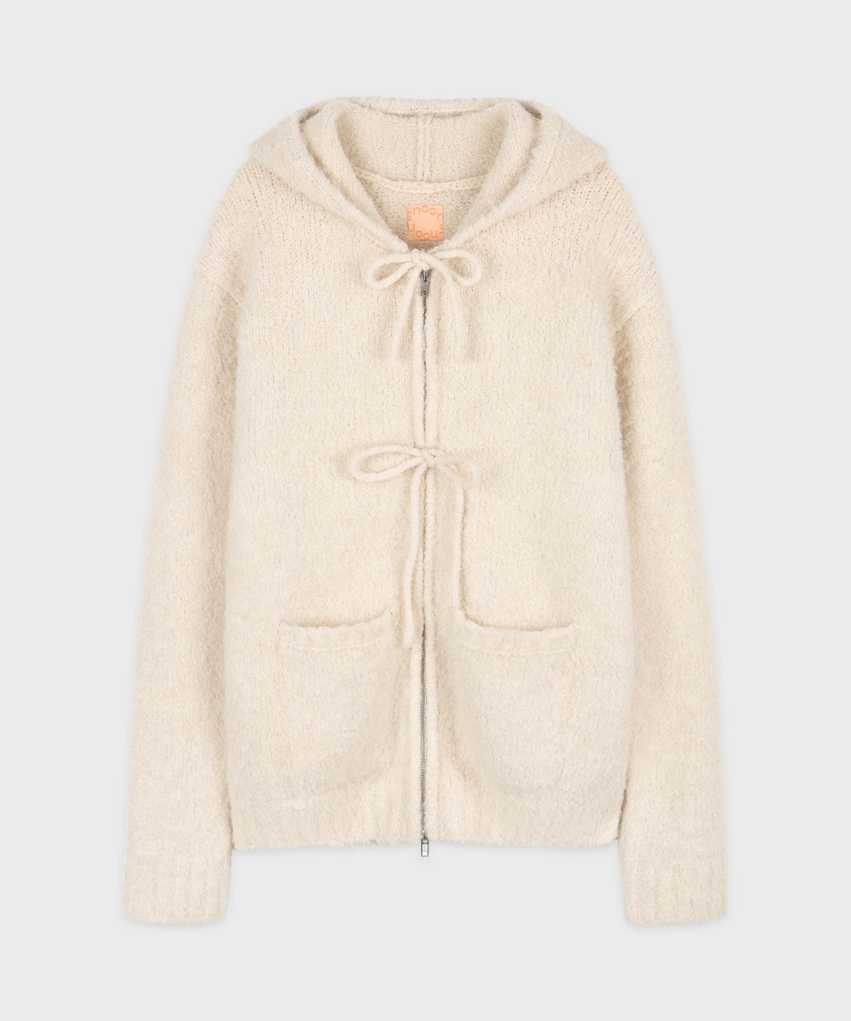 시눈(SINOON) Cloud Punching Hooded Knit (Ivory)