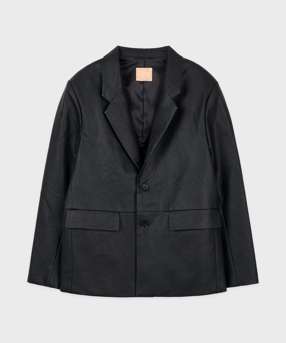 시눈(SINOON) Leather Tailored Jacket (Black)