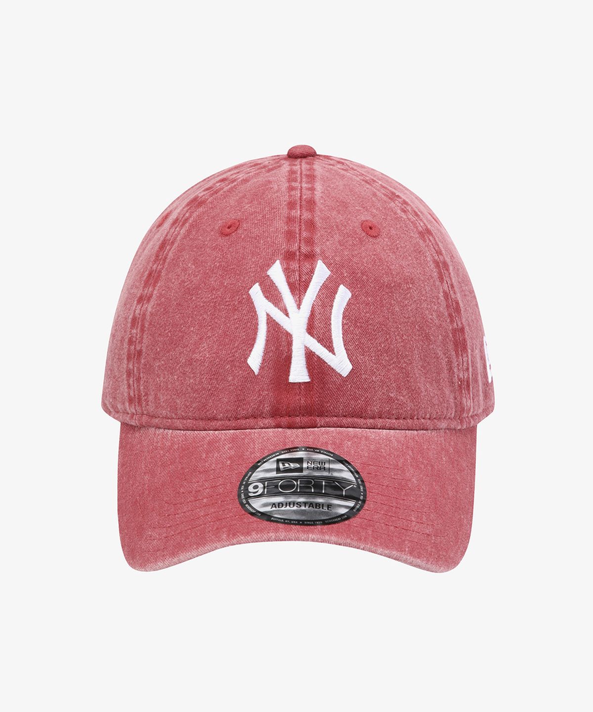 뉴에라(NEW ERA) MLB 뉴욕 양키스 피그먼트 워싱 시리즈 언스트럭쳐 볼캡 레드 15411744