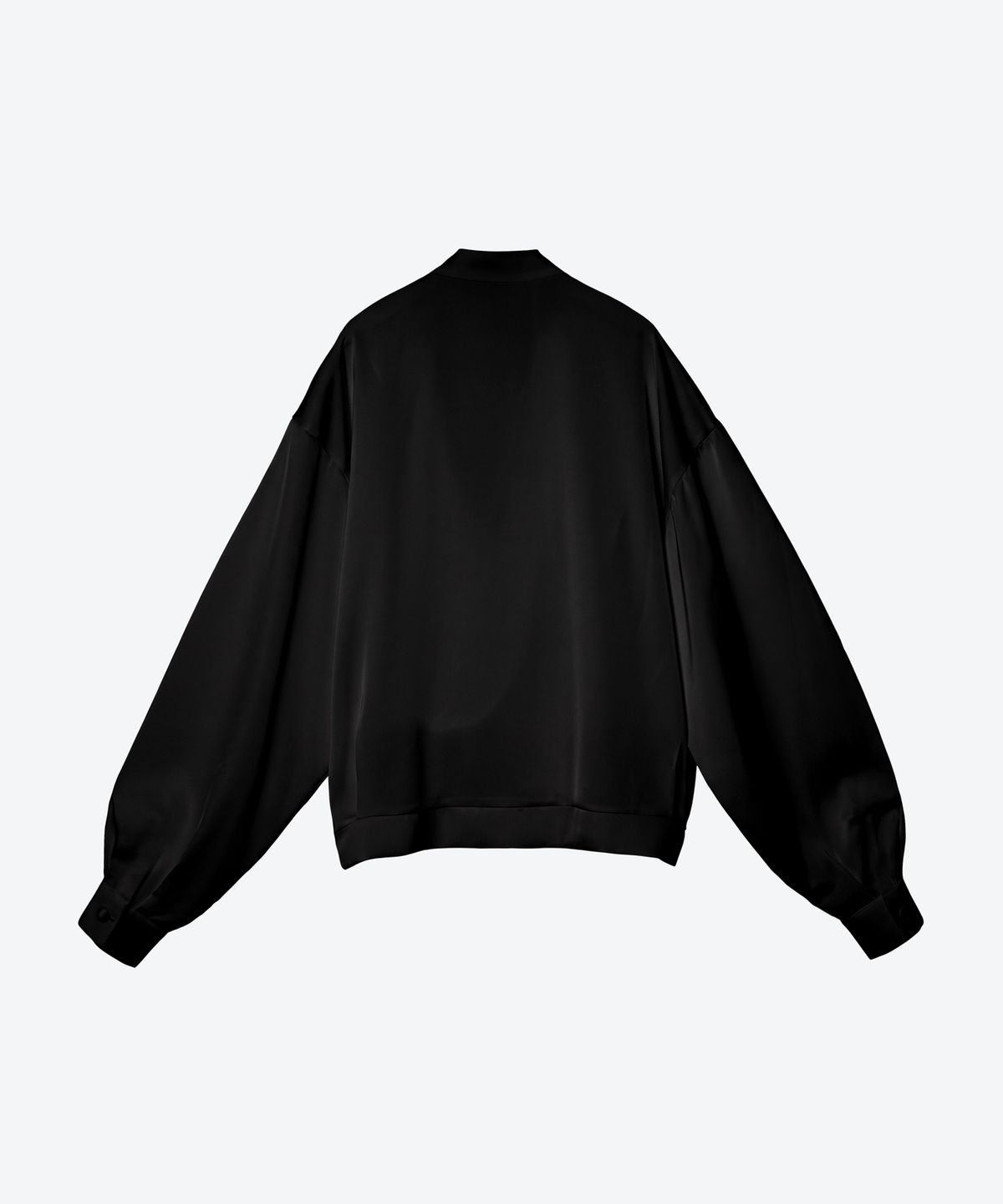 언티지(UNTAGE) 새틴 랩 저고리 블라우스[Black(UNISEX)]_UTS-SS92