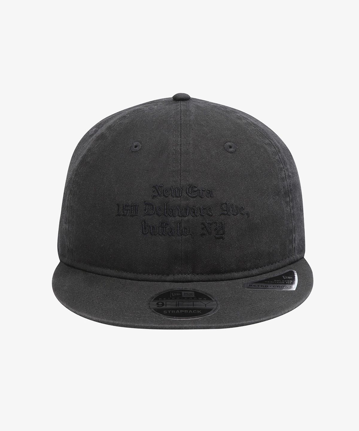 뉴에라(NEW ERA) 뉴에라 피그먼트 워싱 올드 잉글리시 레트로 크라운 스트랩백 애쉬 블랙 15411740