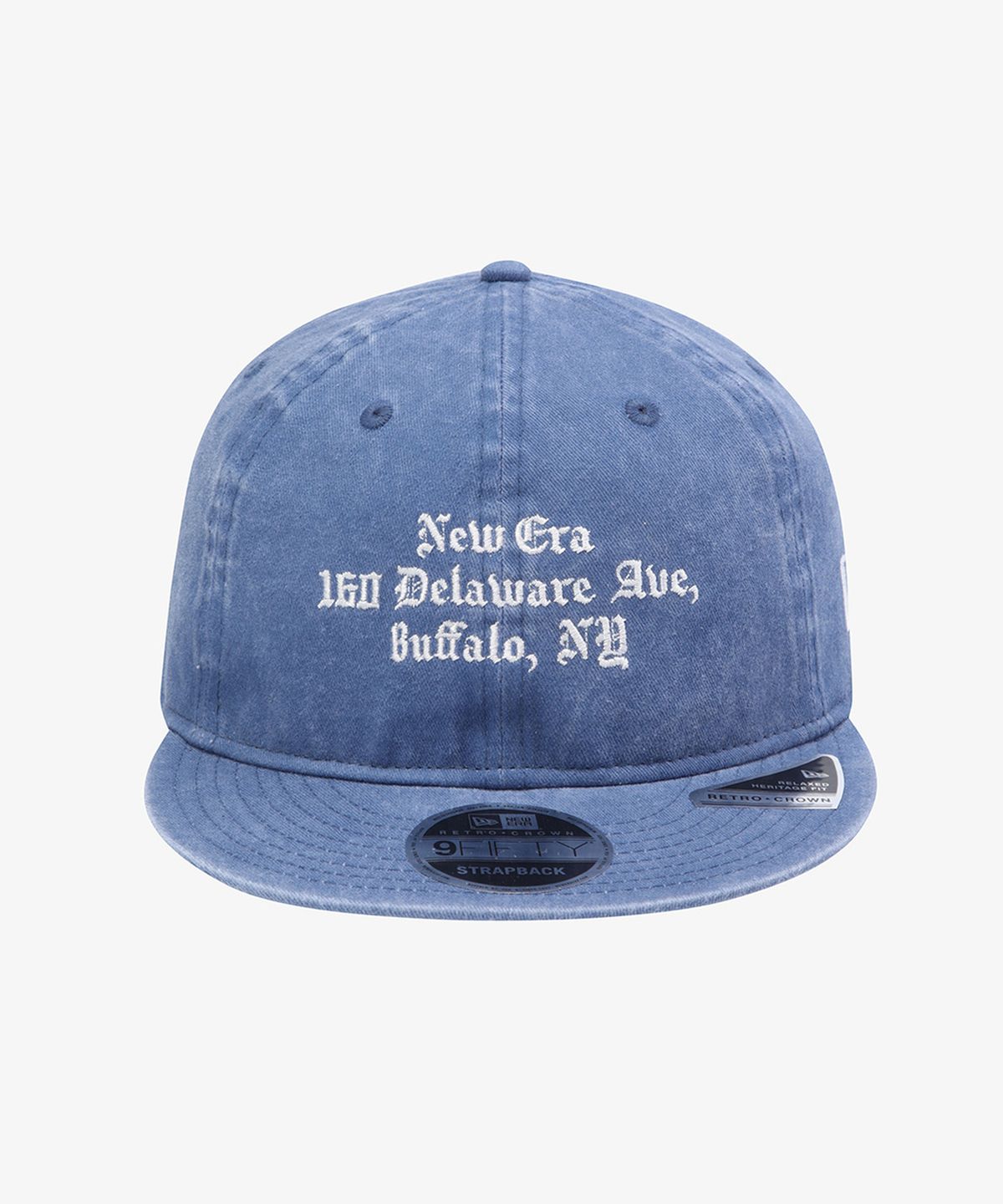 뉴에라(NEW ERA) 뉴에라 피그먼트 워싱 올드 잉글리시 레트로 크라운 스트랩백 애쉬 블루 15411741