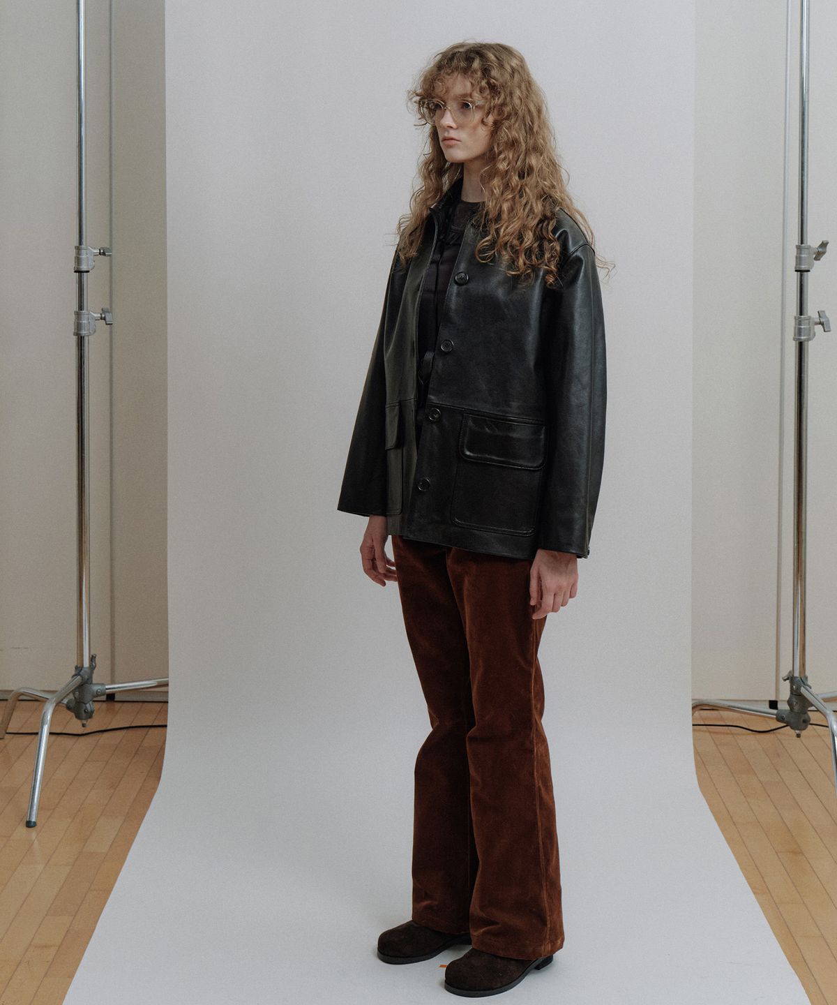에핑글러(EPINGLER) LEATHER MAC COAT - BLACK
