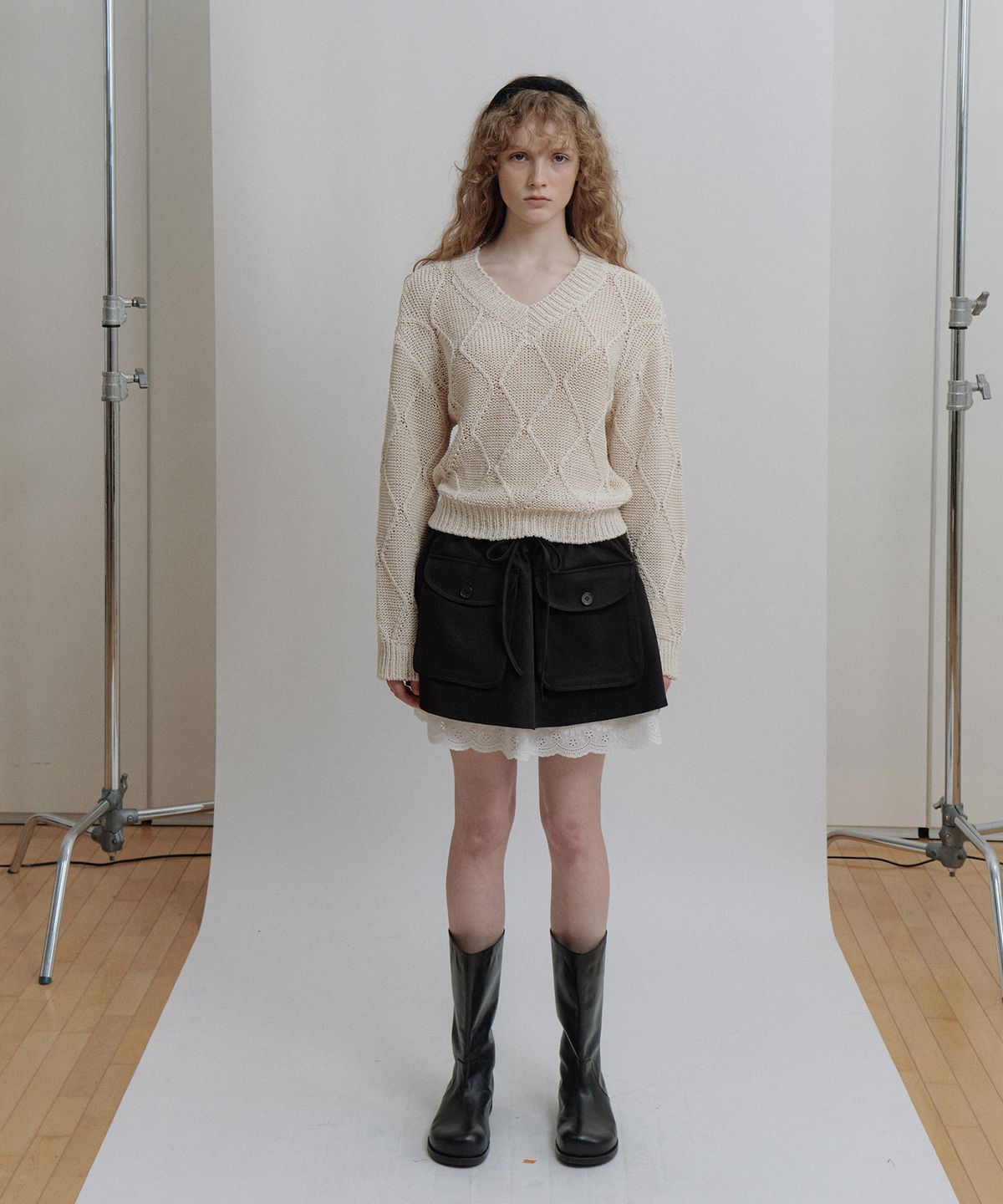 에핑글러(EPINGLER) ARGYLE KNIT - IVORY