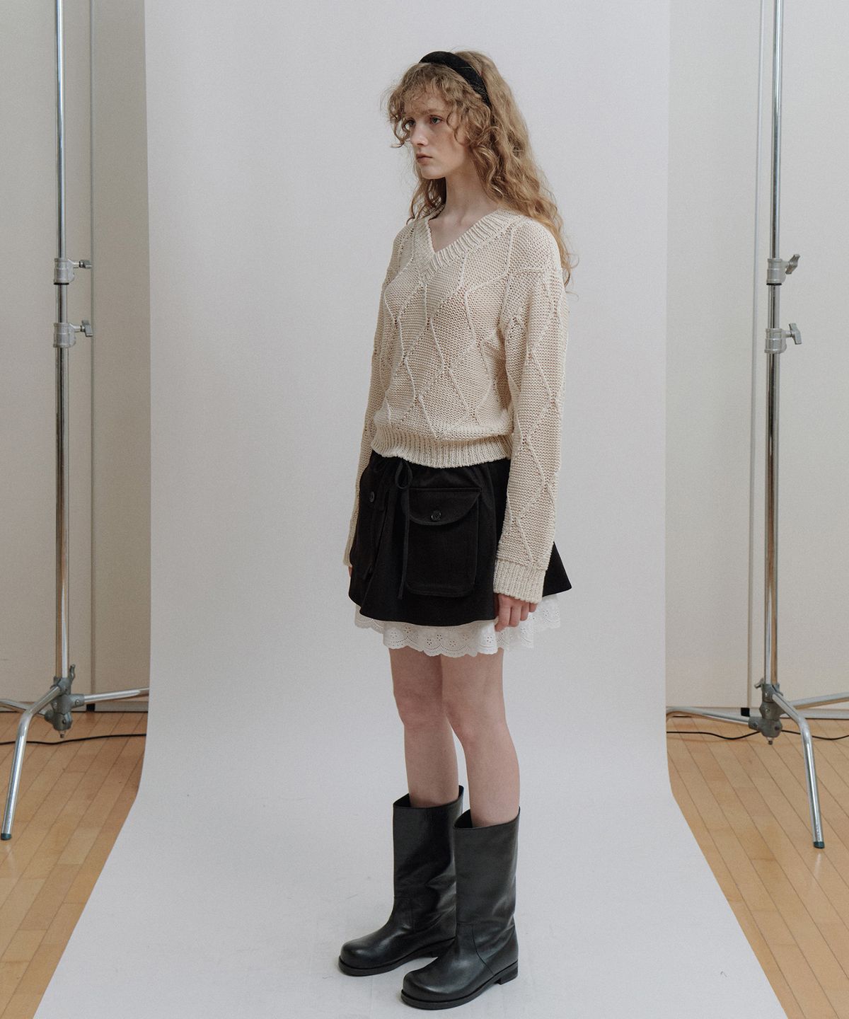 에핑글러(EPINGLER) ARGYLE KNIT - IVORY